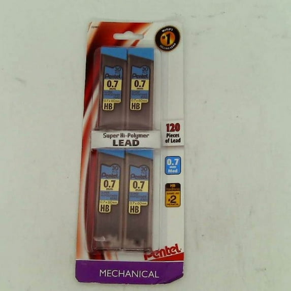 Pentel #2 Mechanical Pencil Lead Refill, 0.7mm, 4ct