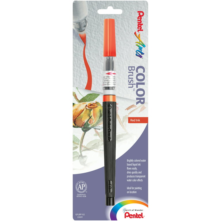 Pentel Arts Color Brush Pen Red Ink