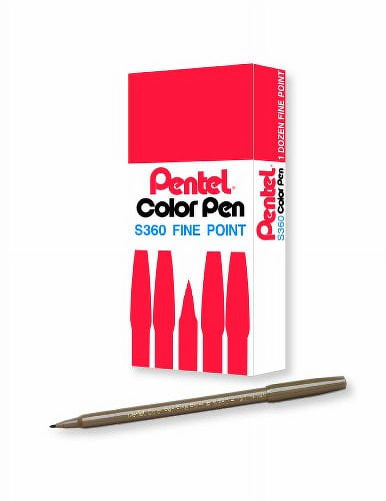 Pentel Arts Color Pen, 12-Color Set (S360-12)