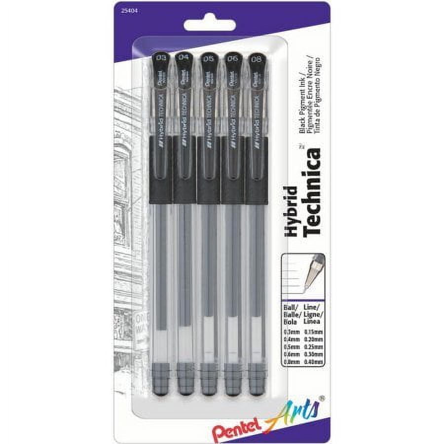 Pentel Hybrid Dual Metallic Gel Pen - 1.0 mm - 6 Colour Set