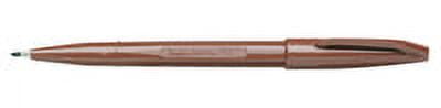 Pentel Sign Pen Fiber-Tipped Pen, Brown Ink, Box of 12 (S520-E)