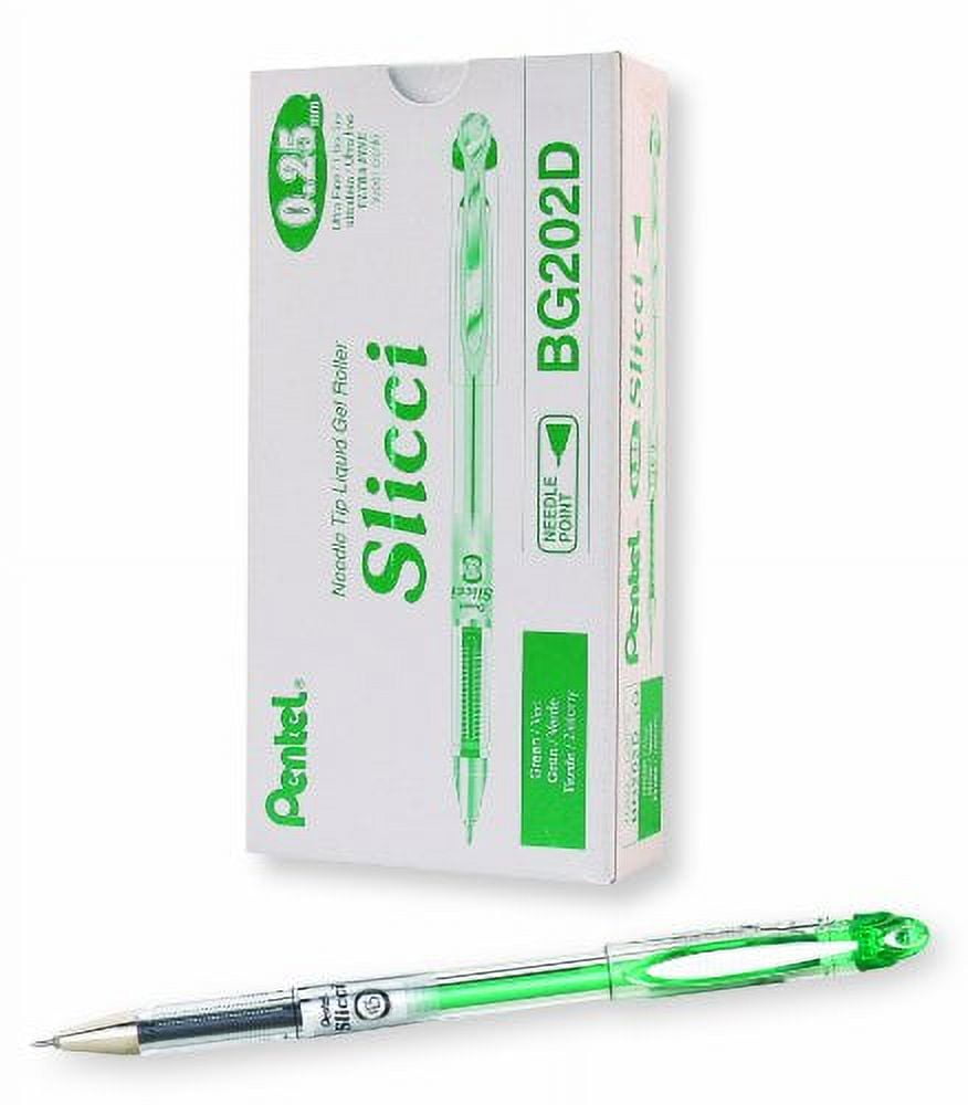 Pentel Arts Slicci 0.25 mm Extra Fine Gel Pen, Black Italia