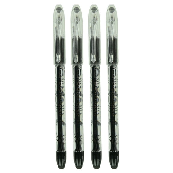 Pentel BK90L-A R.S.V.P. Black Fine Line Comfort Grip Ballpoint Pen (4-Pack)