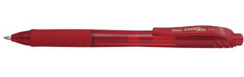 Pentel BL107B EnerGel X Roller Ball Retractable Gel Pen, Red, Dozen (BL107-B) by Pentel