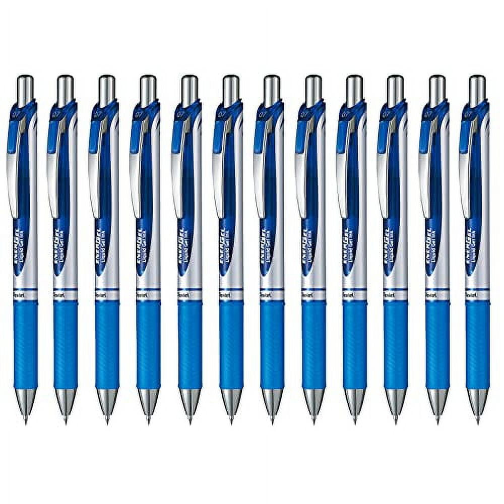 Pentel BL77-CO Energel XM Retractable Gel Pen with 0.7 mm Tip, 0.35 mm Line Width - Blue, Pack of 12