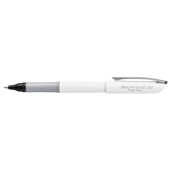 Pentel BY108 Floatune Rollerball Pen, Cap-Style, 0.8mm Tip, Black ink (Single Pen)