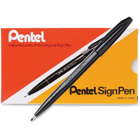 Pentel Fiber-tipped Sign Pens, 1 Dozen (Quantity)