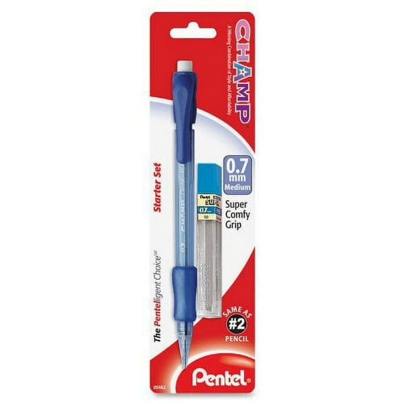 Pentel Champ Starter Set Automatic Pencil with Lead 0.7mm Assorted Barrel Colors Color May Vary 1 Pack (ACE7BP)