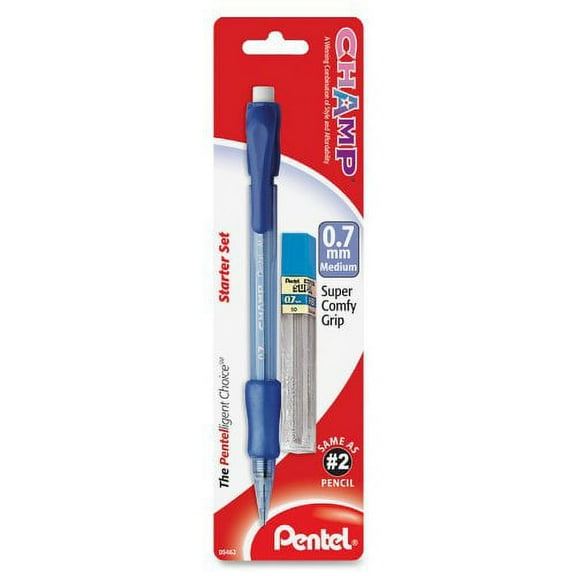 Pentel Champ Starter Set Automatic Pencil with Lead 0.7mm Assorted Barrel Colors Color May Vary 1 Pack (ACE7BP)
