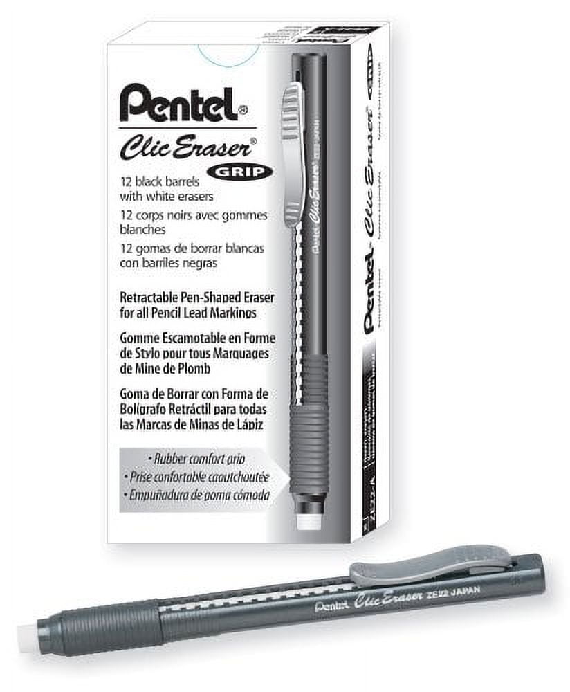 Stylo gomme Clic Eraser Gum rechargeable de Pentel clic eraser gum  translucide marron