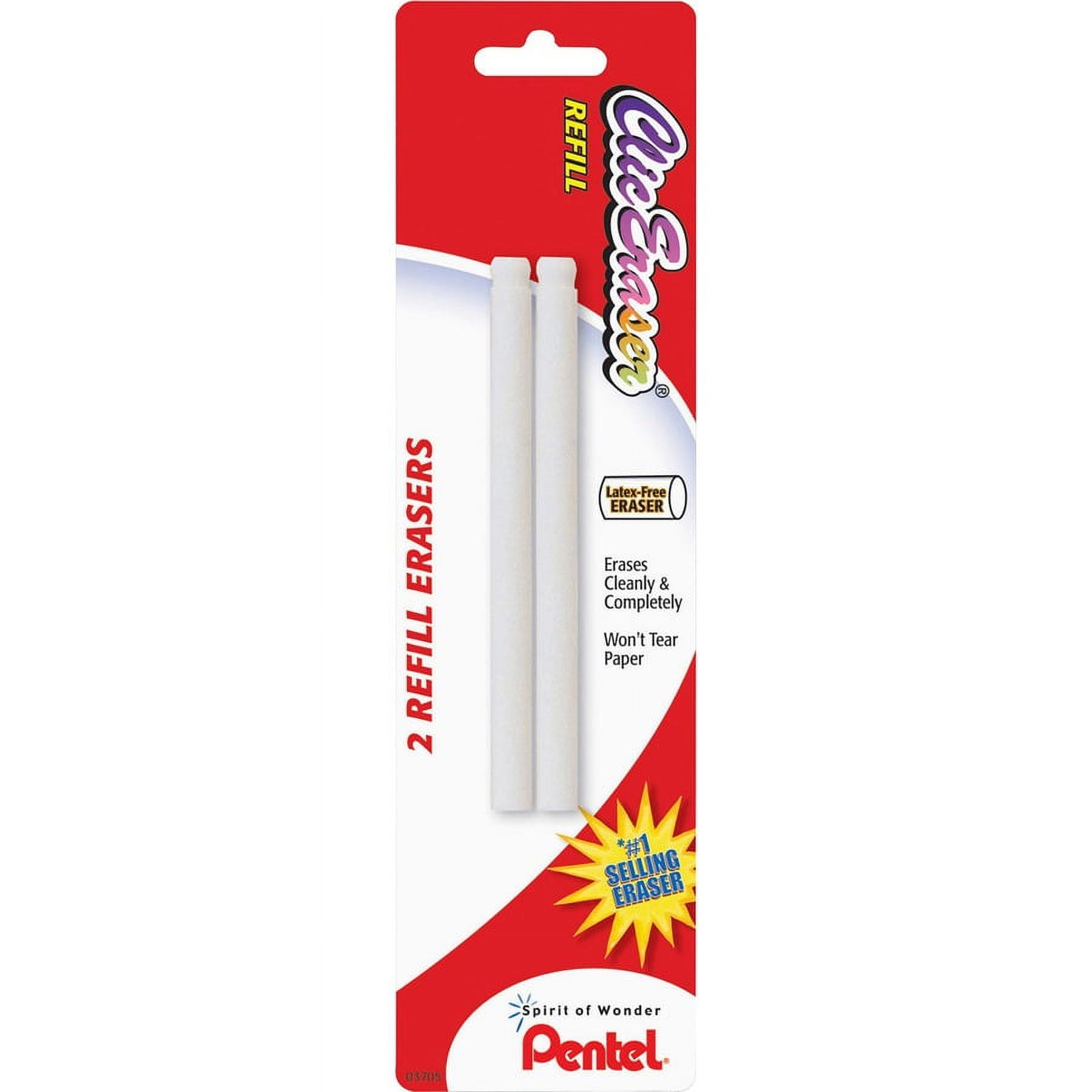 Pentel Clic Eraser Refills - White - 2 / Pack - Non-abrasive Pentel Clic Eraser Refills - White - 2 / Pack - Non-abrasive