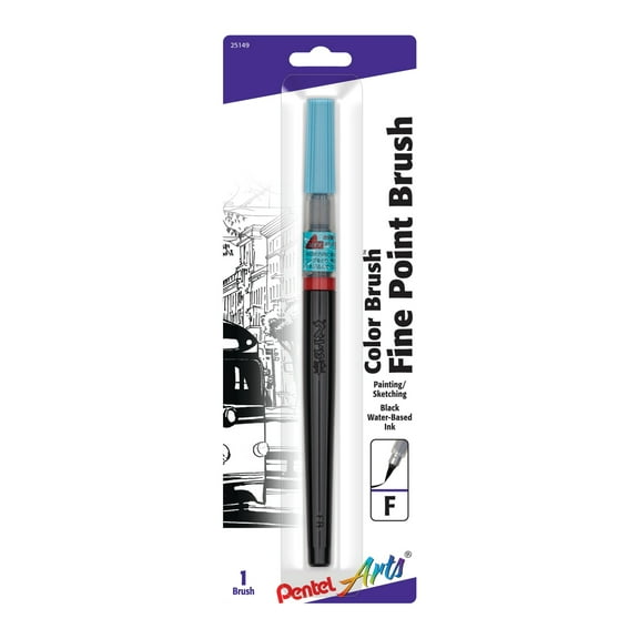 Pentel Color Brush Pen, Black, Fine