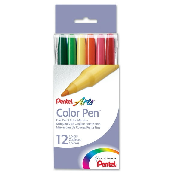 Pentel Color Pen Set, 12-Colors