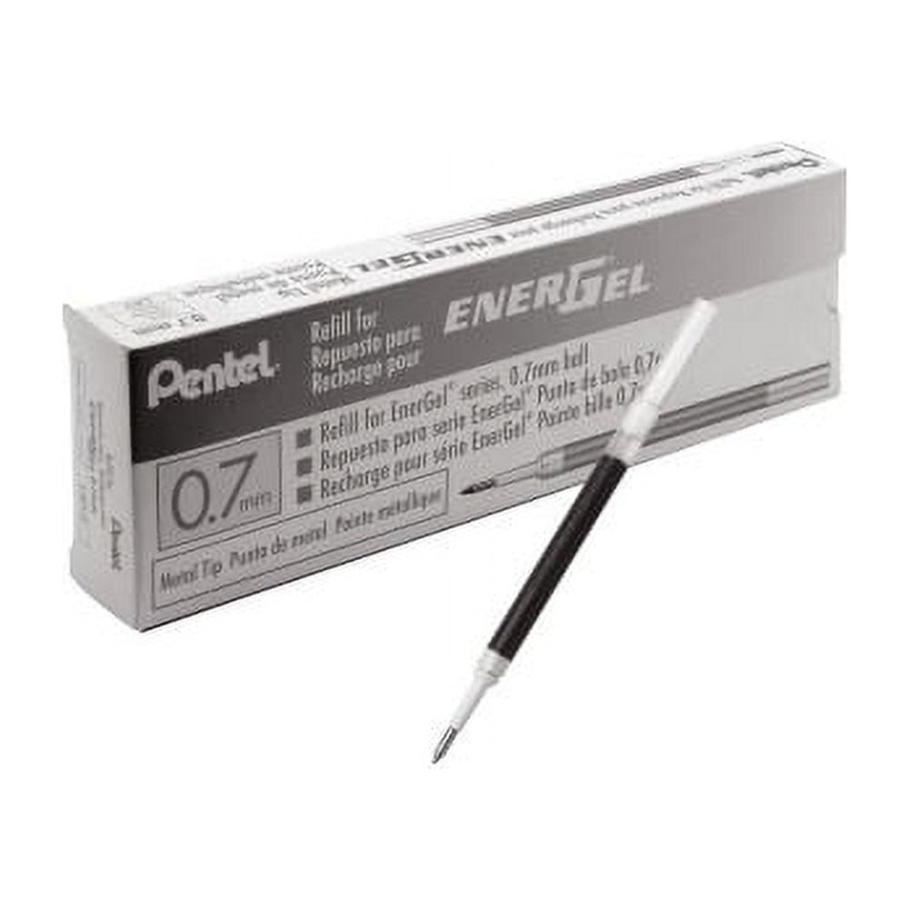 Pentel EnerGel .7mm Liquid Gel Pen Refill, 0.70 mm Point, Black Ink