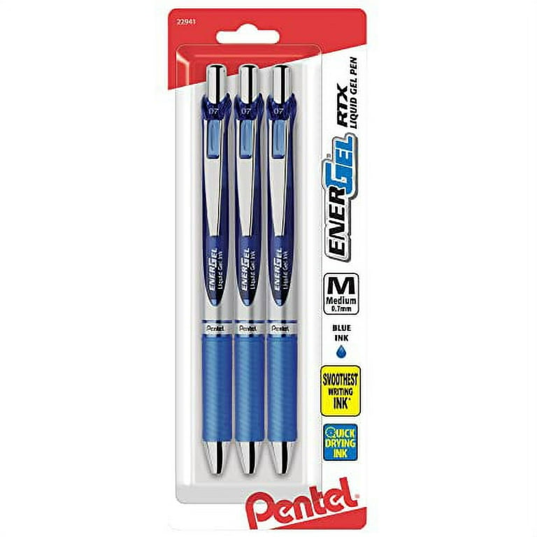 Pentel EnerGel Deluxe RTX Gel Ink Pens, 0.7 Millimeter Metal Tip