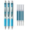 thumbnail image 1 of Pentel EnerGel Deluxe RTX Liquid Gel Ink Pen Set Kit, Pack of 3 with 4 Refills (Sky Blue - 0.7mm), 1 of 1