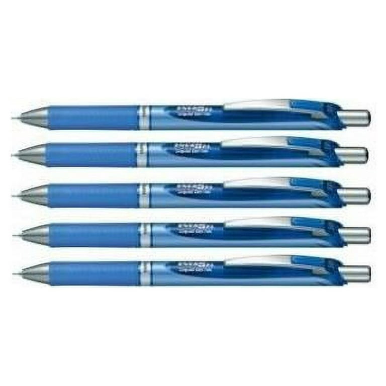 Pentel Energel 0.5 mm Needle Tip Pens, Rtx Retractable Liquid Gel Pen, 12  Pack Of 6 Black Ink & 6 Blue Ink Pens (total Of 12 Deluxe Pens In Box)