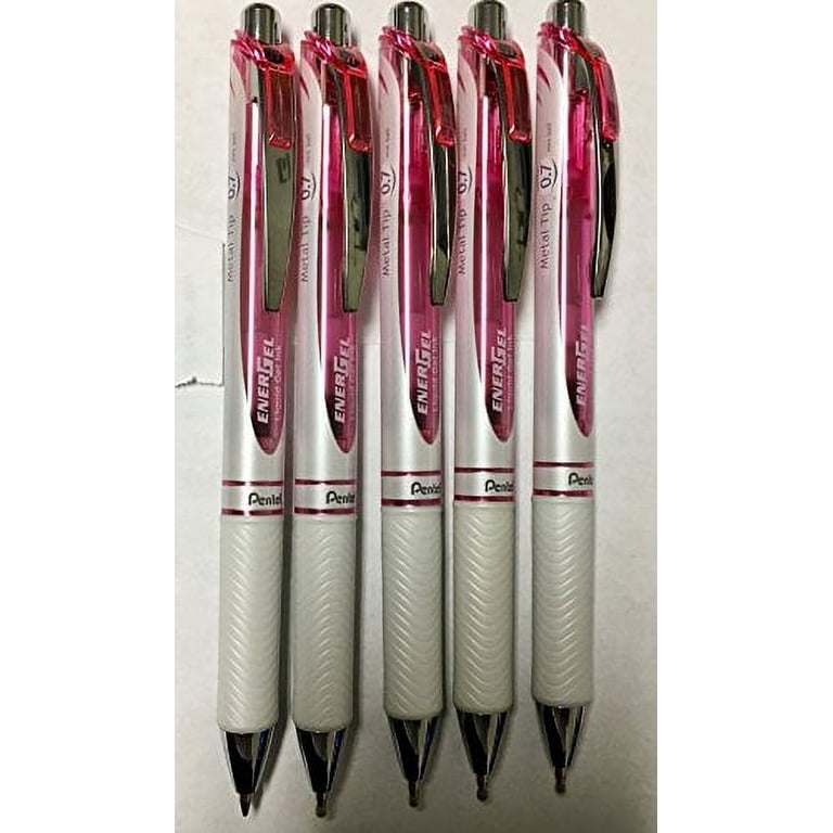 S-Gel, Gel Pens, Medium Point (0.7mm), Pearl White Body, Black Gel