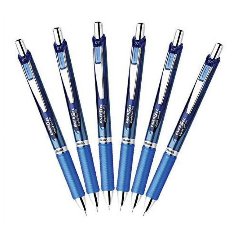 Pentel EnerGel Deluxe RTX Retractable Liquid Gel Pen, Medium Line,  Needle Tip, Blue, Pack of