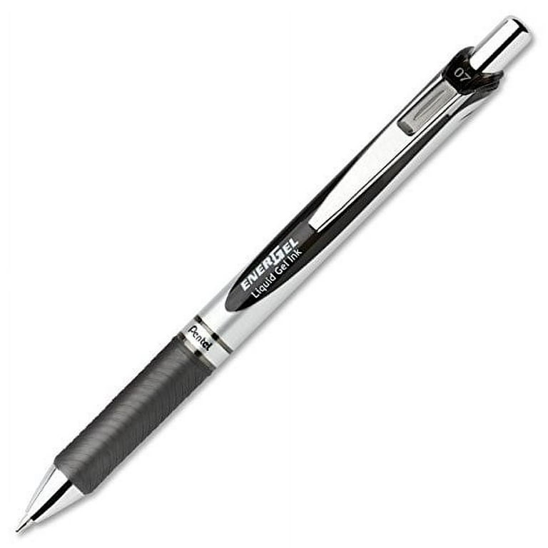 Pentel EnerGel Deluxe RTX Retractable Liquid Gel Pen,0.7mm Metal Tip, Black  Set of 5 ( BL77-A )