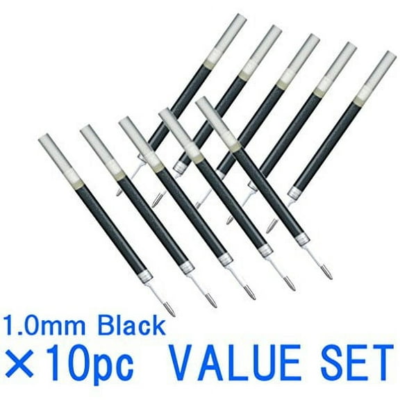 Pentel EnerGel Liquid Gel Pen Refills, 1.0mm, Black Ink, 10 Count, 10 Pack