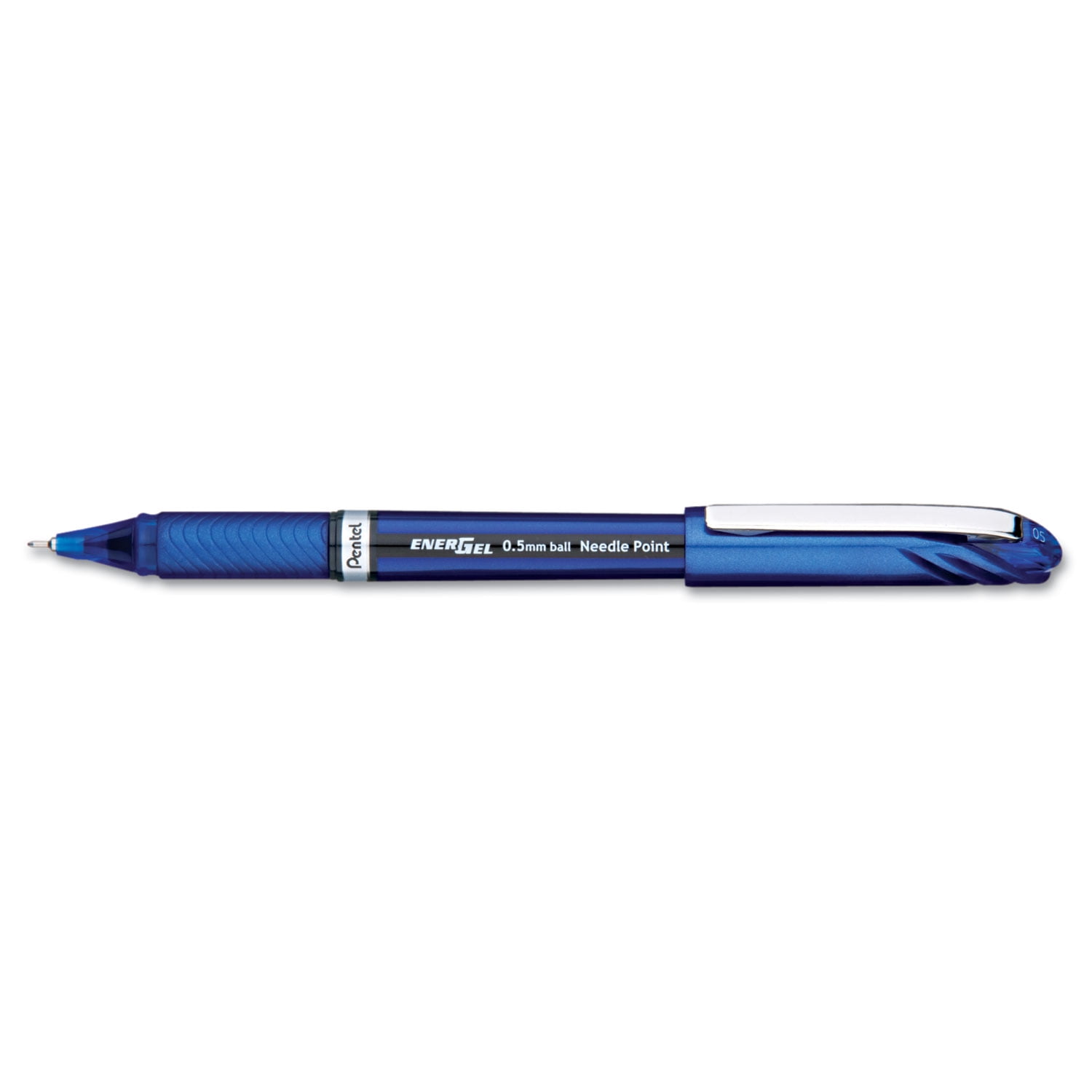 Pentel EnerGel NV Liquid Gel Pen, .5mm, Blue Barrel, Blue Ink, Dozen