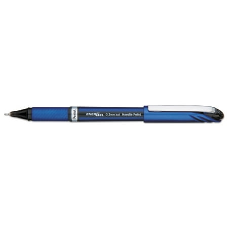 Pentel EnerGel NV Liquid Gel Pens, with Latex-Free Grip, Fine Point, 0.5 mm, Black Ink, 12 Count