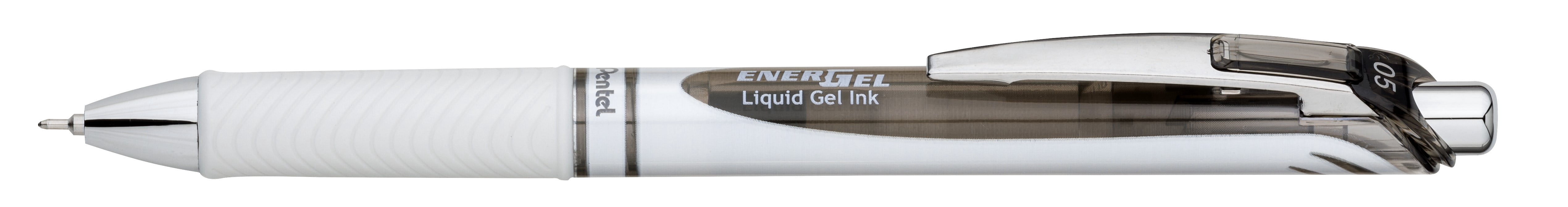 EnerGel Pearl Retractable (0.5mm) Needle Tip, Fine Line, Black Accent, Black Ink, 12 Count