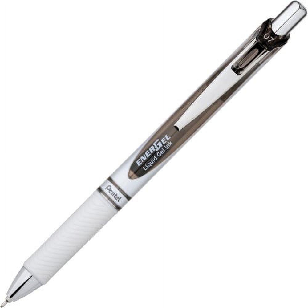 EnerGel EnerGel Pearl Liquid Gel Pens - Fine Pen Point - 0.5 mm Pen Point Size - Needle Pen Point Style - Refillable - Retractable - Blue Gel-based Ink - Pearl White Stainless Steel Barrel - 1 Dozen EnerGel EnerGel Pearl Liquid Gel Pens - Fine Pen Point - 0.5 mm Pen Point Size - Needle Pen Point Style - Refillable - Retractable - Blue Gel-based Ink - Pearl White Stainless Steel Barrel - 1 Dozen