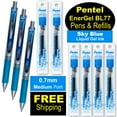 thumbnail image 1 of Pentel EnerGel RTX BL77-S 0.7mm Sky Blue Gel Ink Rollerball Pens & Refills, 1 of 6