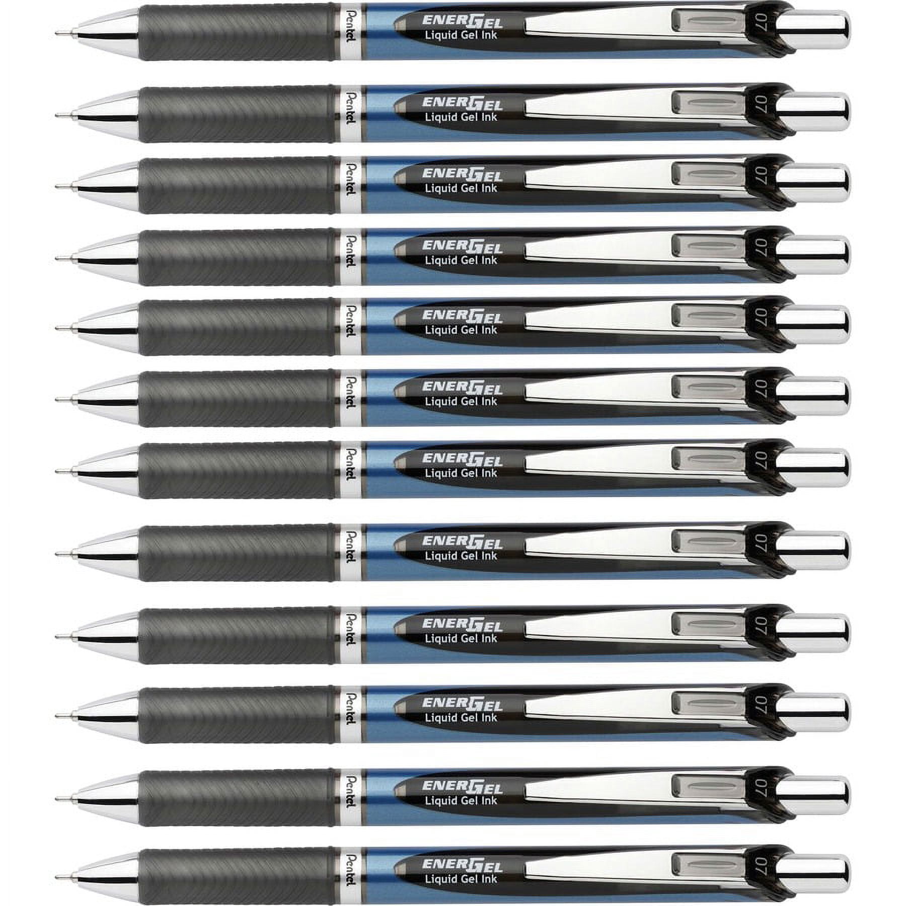 Pentel EnerGel RTX Liquid Gel Pen - Medium Pen Point - 0.7 mm Pen Point Size - Needle Pen Point Style - Refillable - Retractable - Black Gel-based Ink | Bundle of 2 Dozen