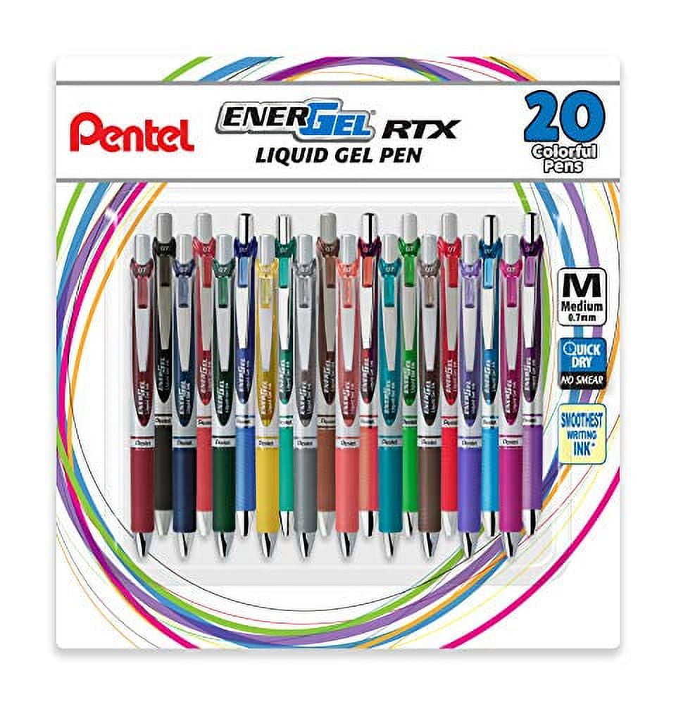 Pentel EnerGel RTX Retractable Liquid Gel Ink Pen, (0.7mm) Medium