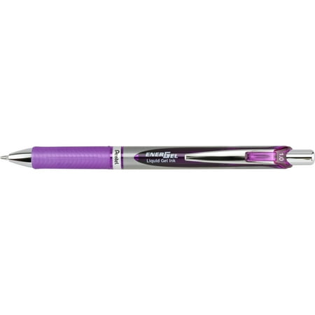 Pentel EnerGel RTX Retractable Liquid Gel Pen, (1.0mm) Metal Tip, Bold Line, Violet Ink