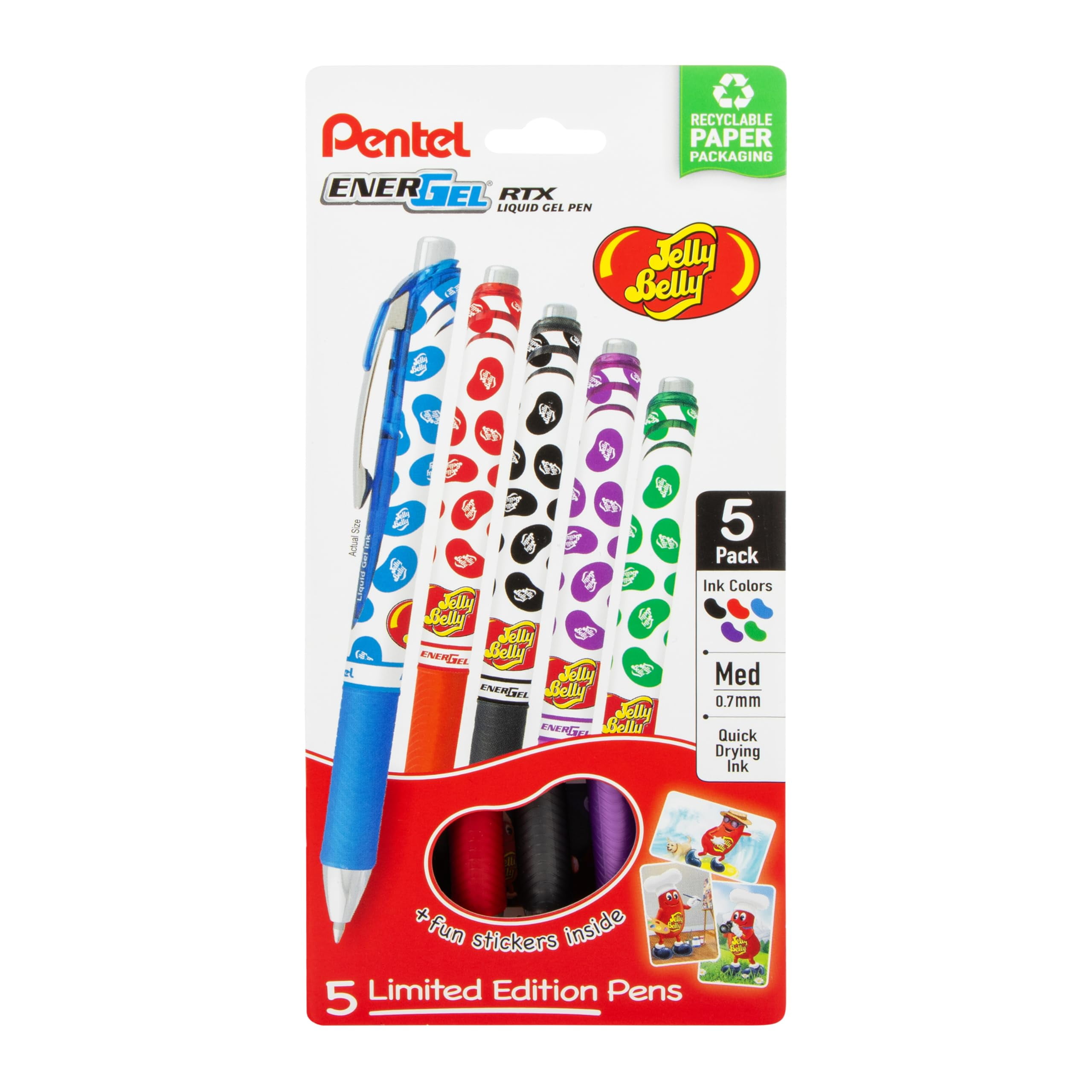 EnerGel X Intrekbare Gel Rollerball Pen, 1.00mm Tip, Blauwe Ink, (1 Pack van 12 Pennen