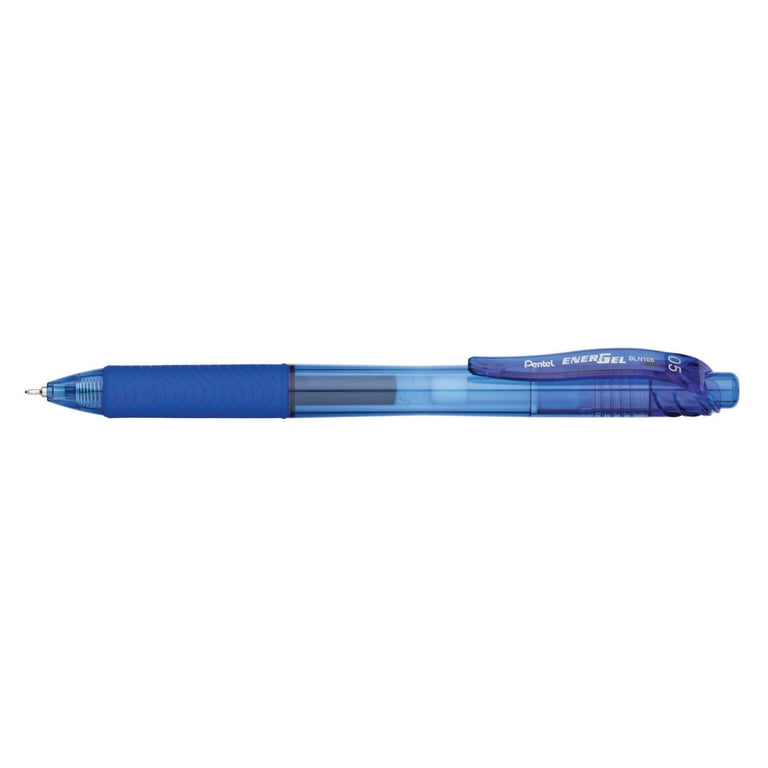 Pentel EnerGel-X Retractable Liquid Gel Pen, 0.5 mm, Blue, Pack of 12 