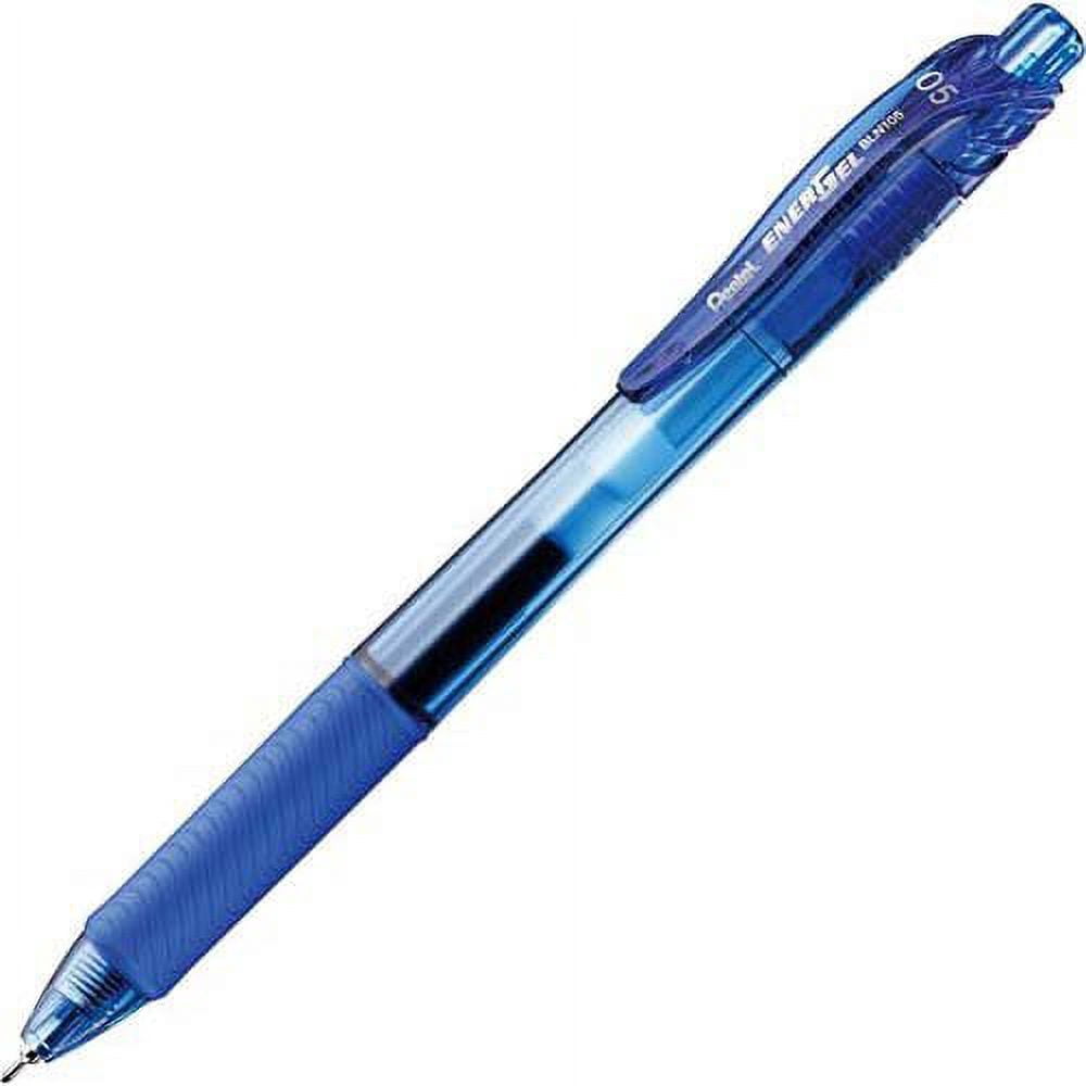 Pentel EnerGel-X RollerGel Retractable Gel-Ink Pens, Fine Point, Blue