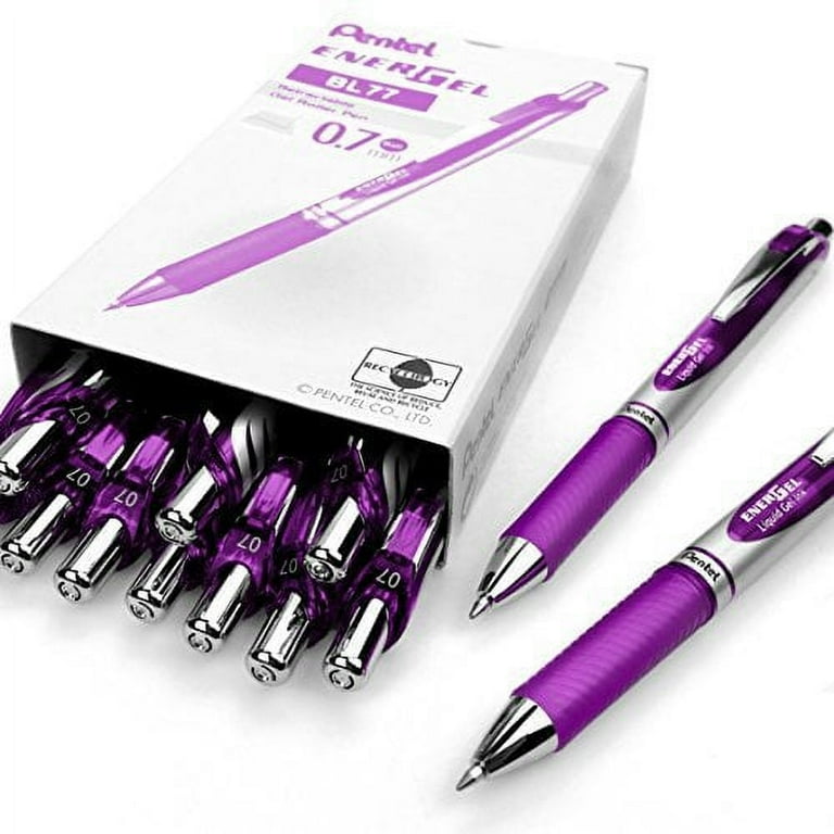 Pentel EnerGel XM Retractable Liquid Gel Ink Pen, 0.7mm, Purple
