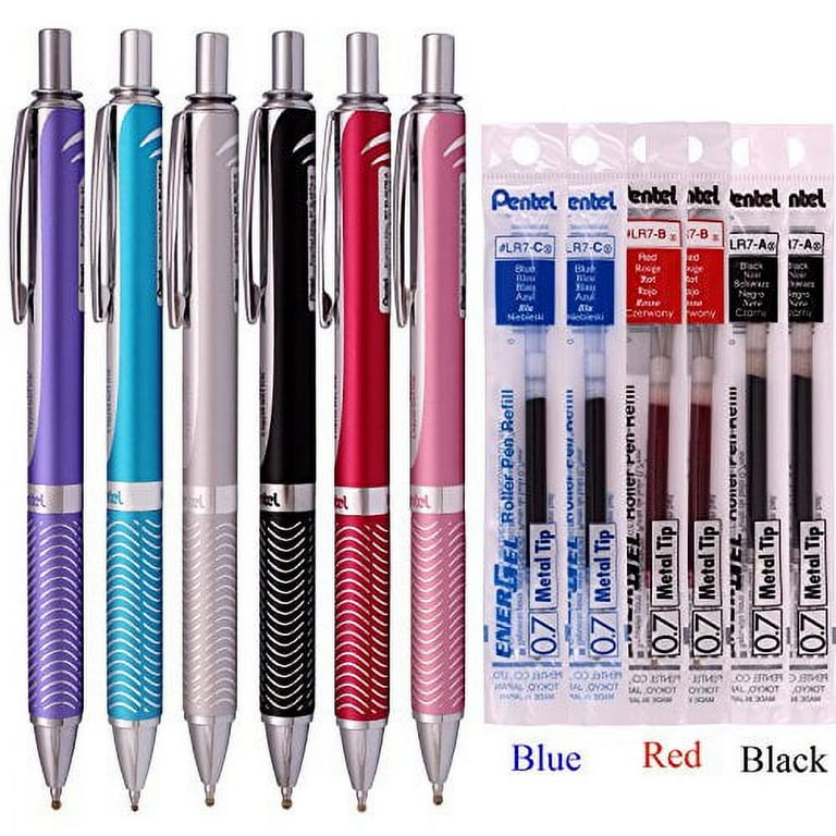 Pentel Energel Alloy RT Gel Pen Medium Point Metal Tip Ballpoint