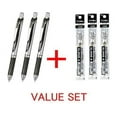 thumbnail image 1 of Pentel Energel Deluxe RTX Retractable Liquid Gel Ink Ballpointpen, 0.5mm Fine Line Needle Tip Black Ink, 3 Pens & 3 Refills Value Set, 1 of 1