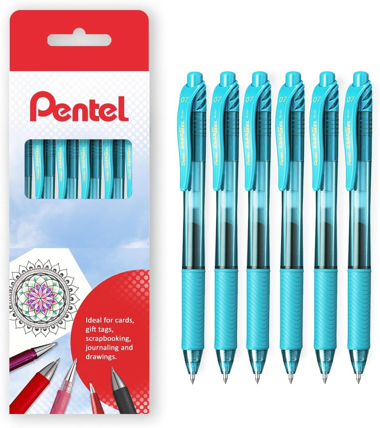 Pentel Energel X BL107 Retractable Gel Rollerball Pens - 0.7mm Nib ...
