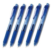 Pentel Energel X Rubber Grip & Click Retractable Fine Line, Needle Tip -BLN-105- Cost Performance Model -0.5mm-blue Ink-value Set of 5 with Our Shop Original Description of Goods