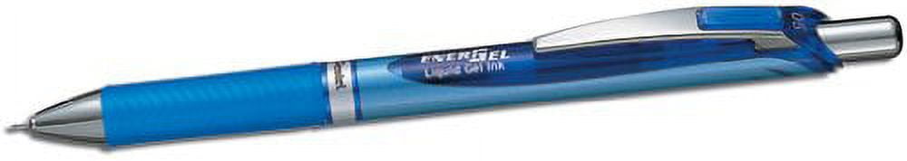 Pentel Energel Xm Gel Rollerball Retractable Pen 0.5 mm Tip 0.25 mm Line - Blue Ref BLN75-C (Pack of 12)
