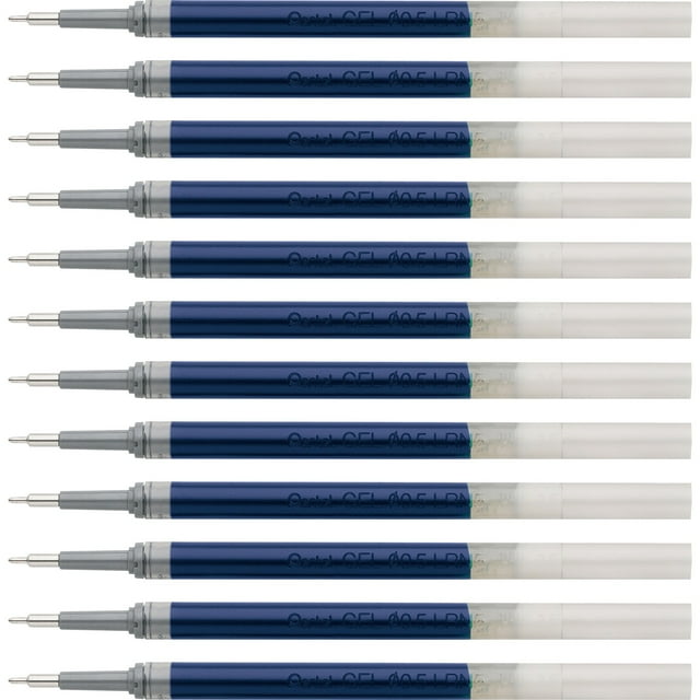 Pentel Gel Pen Refills f/EnerGel 0.5mm Needle Tip 12/BX BE Ink LRN5CBX