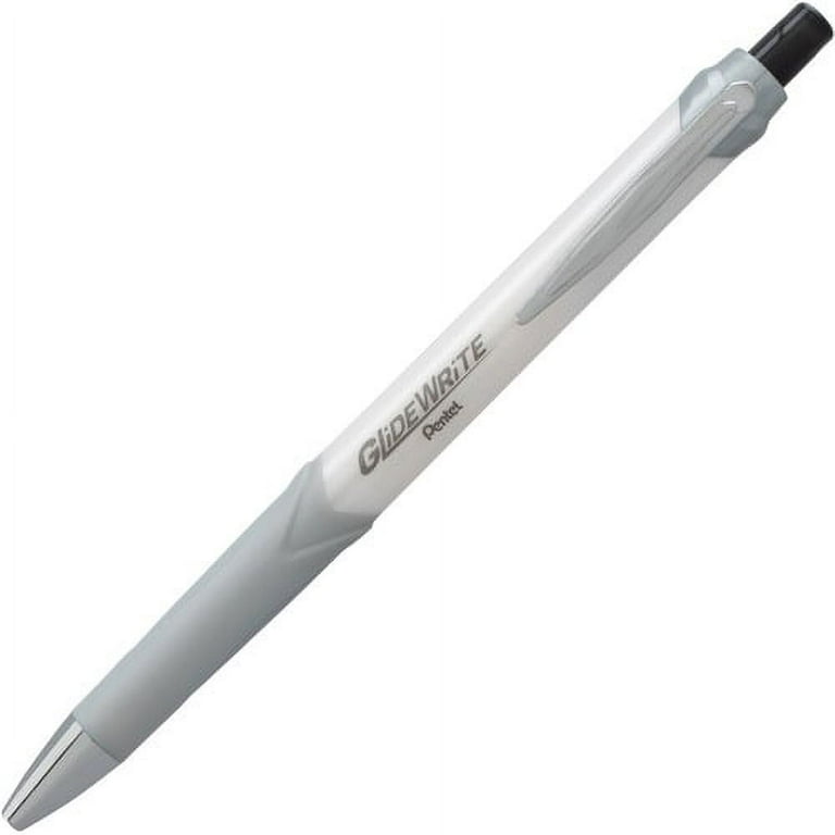 Pentel GlideWrite Signature 1.0mm Ballpoint Pen - 1 mm Pen Point Size - Black, White Gel-based Ink - 1 Dozen Pentel GlideWrite Signature 1.0mm Ballpoint Pen - 1 mm Pen Point Size - Black, White Gel-based Ink - 1 Dozen