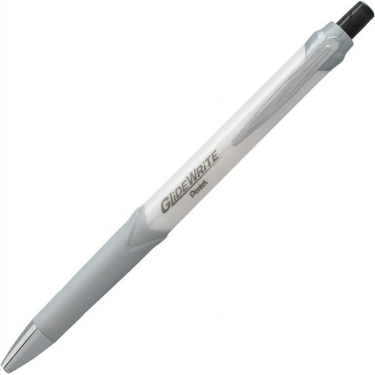 Pentel GlideWrite Signature 1.0mm Ballpoint Pen - 1 mm Pen Point Size - Black, White Gel-based Ink - 1 Dozen Pentel GlideWrite Signature 1.0mm Ballpoint Pen - 1 mm Pen Point Size - Black, White Gel-based Ink - 1 Dozen