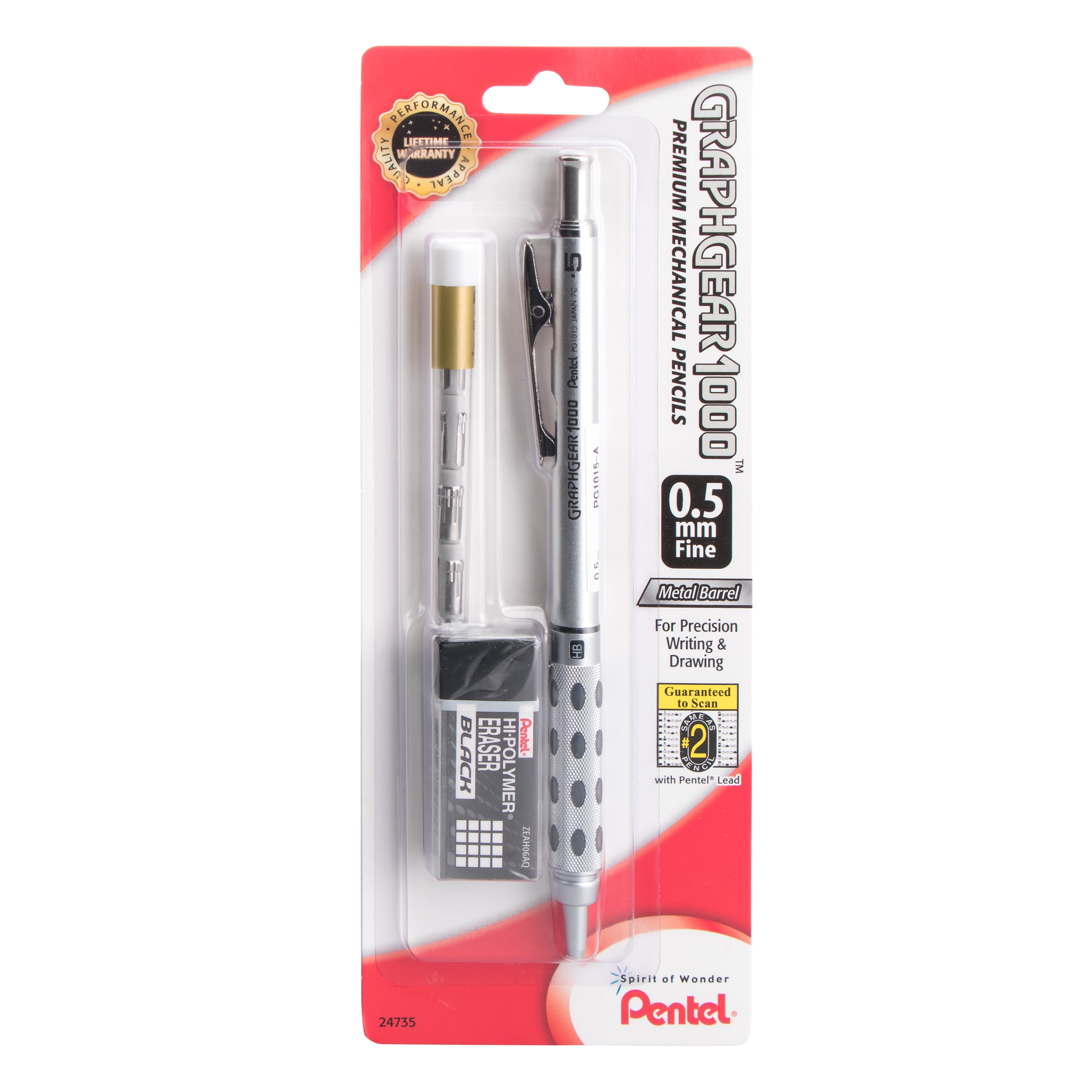 Pentel GraphGear 1000 Mechanical Pencil 0.5mm (PG1015EBP)