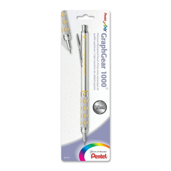 Pentel GraphGear 1000 Mechanical Pencil, .9mm, Yellow
