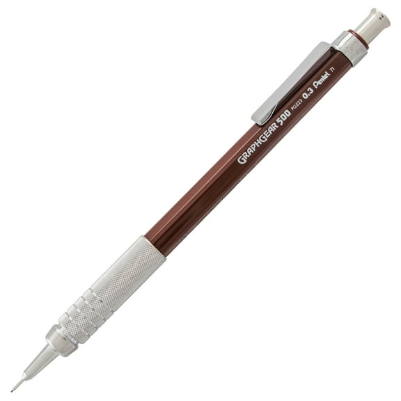 Pentel GraphGear 500 Automatic Drafting Pencil (0.3mm), Brown Barrel