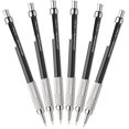 Pentel GraphGear 500 Automatic Drafting Pencil, 0.5mm, Black, Pack of 6