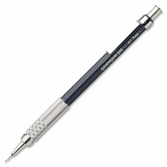 Pentel GraphGear 500 Drafting Pencil, .7mm, Blue (Pack of 10)